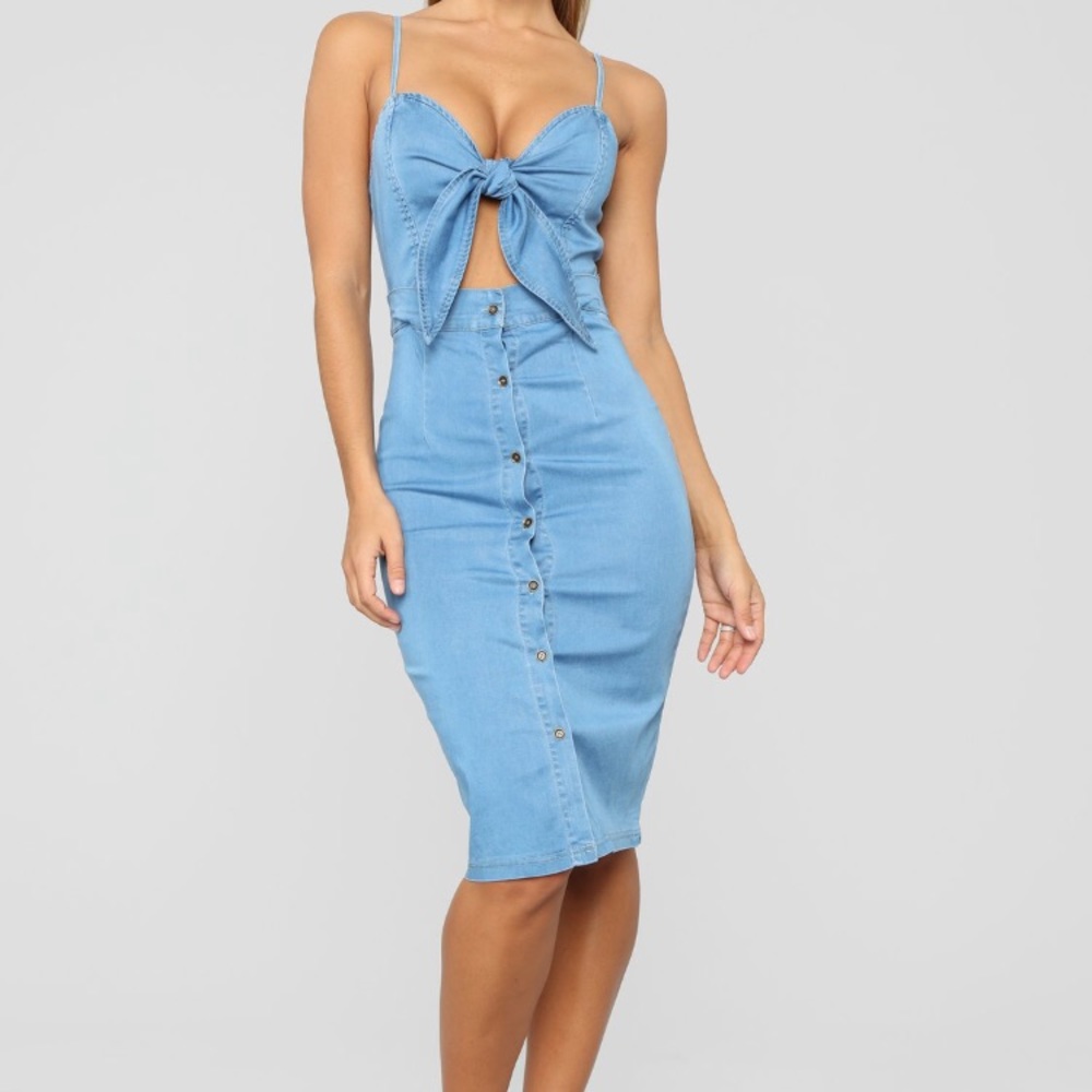 Jorja denim mini dress